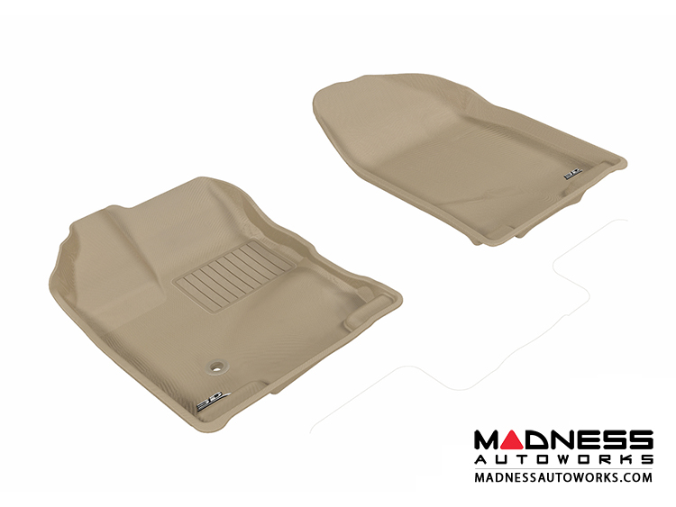 Ford Edge Floor Mats (Set of 2) - Front - Tan by 3D MAXpider